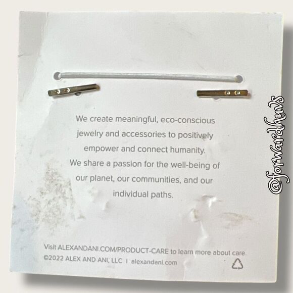 Alex + Ani Pavé Cross Flex Cuff - Shiny Silver Tone Nickel Free - Picture 5 of 9